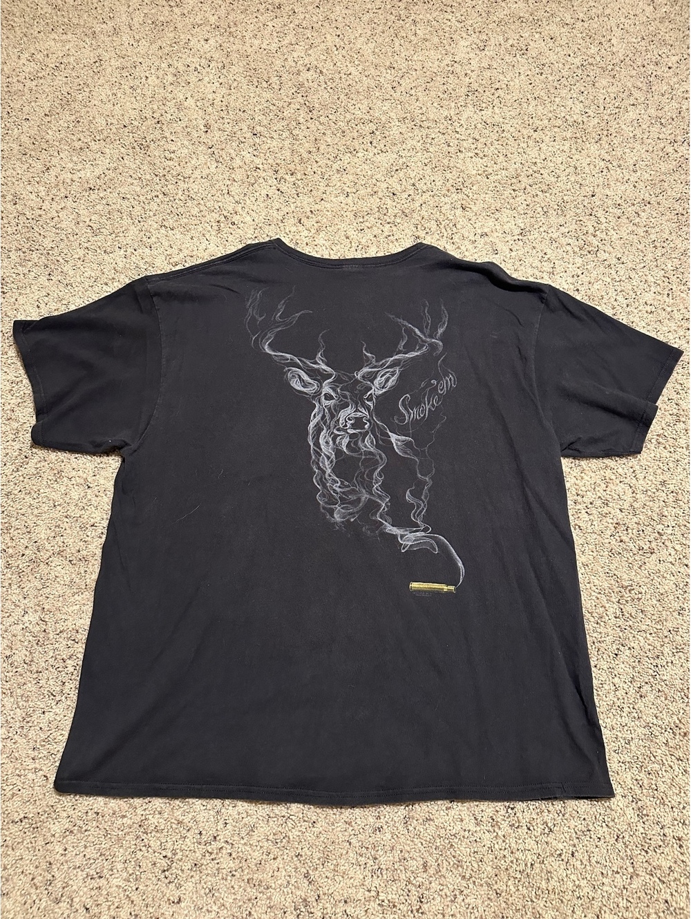Buck Wear Smoke Em Black Graphic T-Shirt Size 2XG